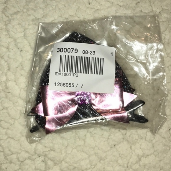 Sparkly kitty ears Pink bow black NWT - Picture 6 of 6